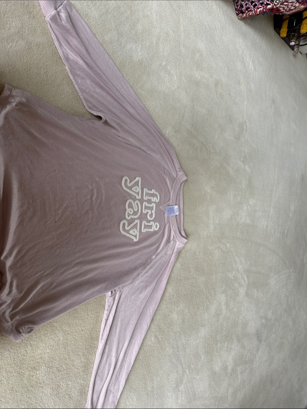 Secret Treasures Light Pink Long-Sleeve Graphic Tee